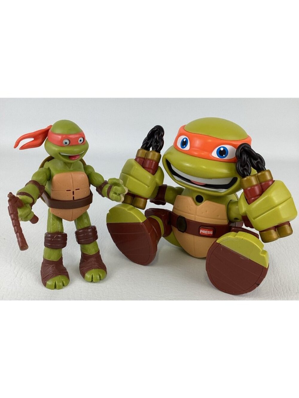 Teenage Mutant Ninja Turtles Talk To Me Mikey Michelangelo Figure Toy Bundle Lot